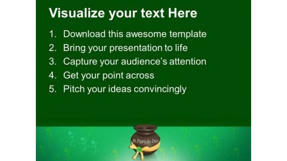 3d Pot St Patricks Day Festival PowerPoint Templates Ppt Backgrounds For Slides 0313
