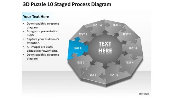 3d Puzzle 10 Staged Process Diagram Ppt Business Plan PowerPoint Slides 3d Puzzle 10 Staged Process Diagram Ppt Business Plan PowerPoint Slides