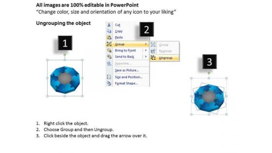 3d Puzzle 10 Staged Process Diagram Ppt Non Profit Business Plan Sample PowerPoint Slides