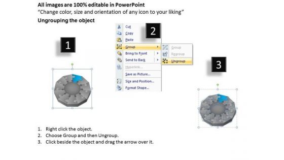 3d Puzzle 11 Staged Process Diagram Ppt Show Me Business Plan PowerPoint Slides