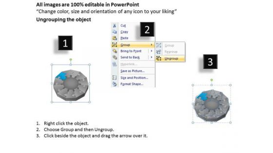 3d Puzzle 11 Staged Process Diagram Ppt Simple Business Plan Templates PowerPoint Slides