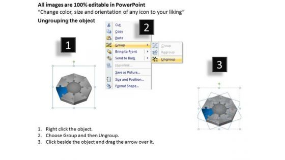 3d Puzzle 8 Staged Process Diagram Ppt Business Plan Company Description PowerPoint Slides
