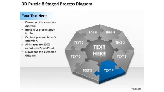 3d Puzzle 8 Staged Process Diagram Ppt Your Business Plan PowerPoint Slides 3d Puzzle 8 Staged Process Diagram Ppt Your Business Plan PowerPoint Slides