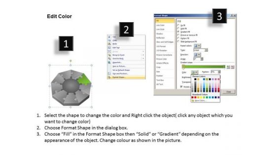 3d Puzzle 9 Staged Process Diagram Business Plan PowerPoint Templates