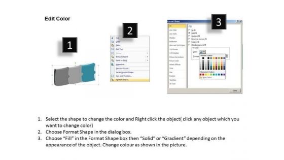 3d Puzzle Horizontal Implementation Process Stages Free Electrical Schematic PowerPoint Slides