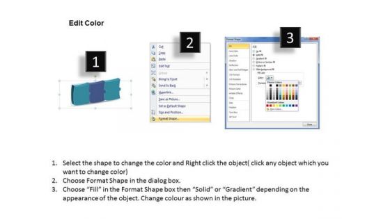 3d Puzzle Horizontal Implementation Process Stages Home Electrical Wiring PowerPoint Templates