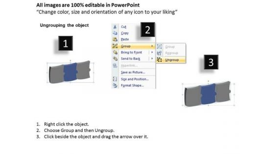 3d Puzzle Horizontal Implementation Process Stages Ppt Schematic Drawing PowerPoint Slides