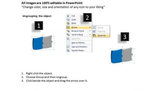 3d Puzzle Linear Flow Process 2 Stages Ppt Business To Strategies PowerPoint Slides
