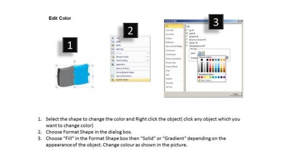 3d Puzzle Linear Flow Process 2 Stages Ppt Chart PowerPoint Templates