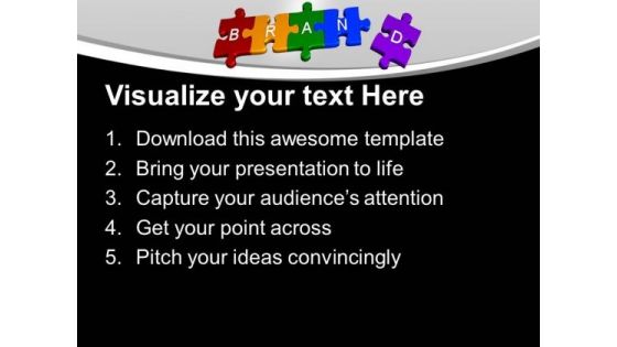 3d Puzzle Pieces Forming Word Brand Business PowerPoint Templates Ppt Backgrounds For Slides 1112