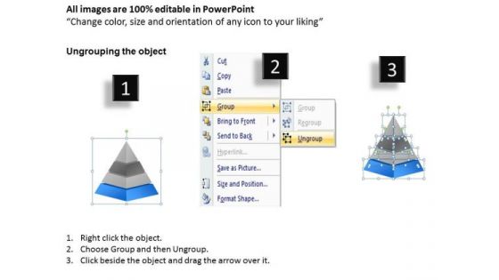 3d Pyramid 4 Staged Dependent Process Strategy Ppt The Business Plan PowerPoint Slides