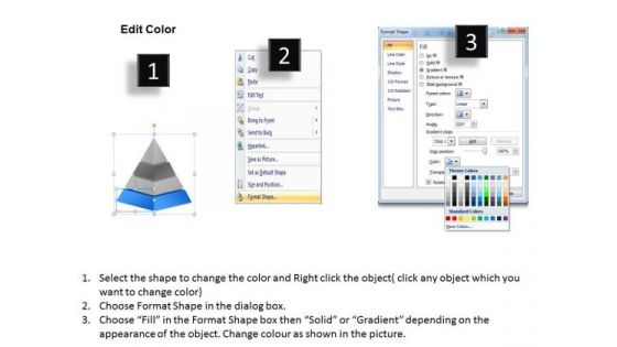 3d Pyramid 4 Staged Dependent Process Strategy Ppt The Business Plan PowerPoint Slides
