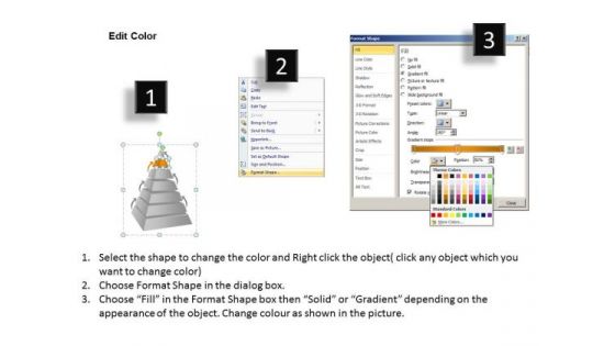 3d Pyramid Structre 7 Staged For Independent Process Ppt Business Plan Creator PowerPoint Slides