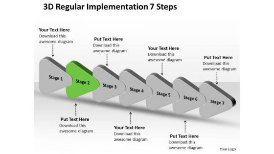 3d Regular Implementation 7 Steps Ppt Free Flowchart PowerPoint Slides 3d Regular Implementation 7 Steps Ppt Free Flowchart PowerPoint Slides