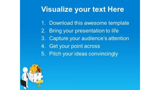 3d Render Of Sold House PowerPoint Templates Ppt Backgrounds For Slides 0713
