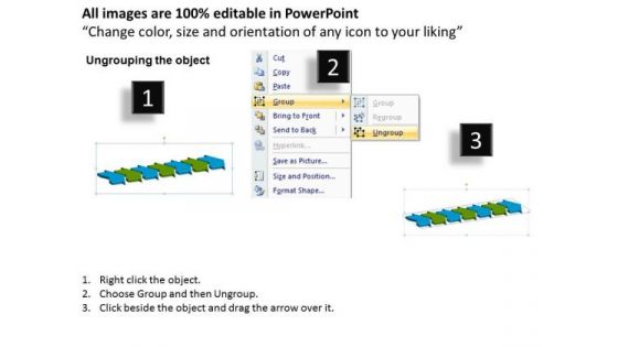 3d Seven Arrows In Queue Explaining 7 Issues Vision Office Stencils PowerPoint Templates
