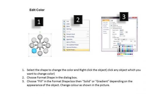 3d Stages Of Process Analysis 8 Concepts Circular Flow Chart PowerPoint Slides
