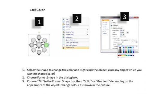 3d Stages Of Process Analysis 8 Concepts Cycle Spoke Diagram PowerPoint Templates