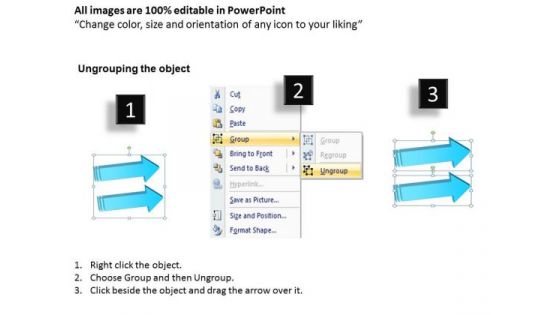 3d Stages Parallel Arrow Workflow Diagram Ppt Business Case Template PowerPoint Templates