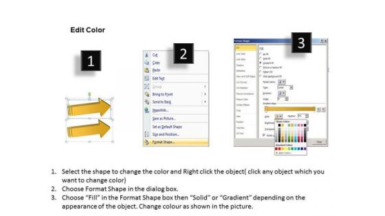 3d Stages Parallel Arrow Workflow Diagram Simple Business Plans PowerPoint Templates