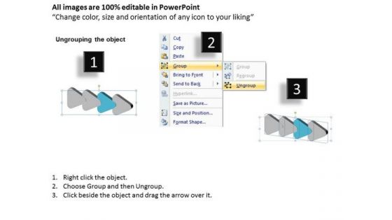 3d Straight Flow Arrows 4 Stages Ppt Work Process Chart PowerPoint Templates