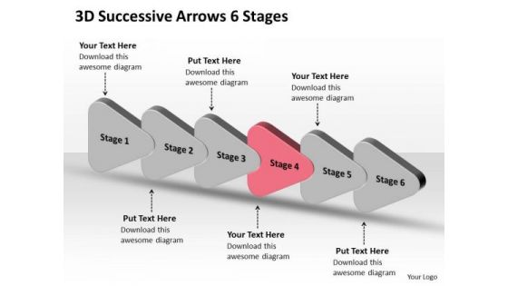 3d Successive Arrows 6 Stages Visio Templates PowerPoint Slides 3d Successive Arrows 6 Stages Visio Templates PowerPoint Slides