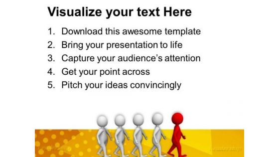 3d Team Behind Leader PowerPoint Templates Ppt Backgrounds For Slides 0813