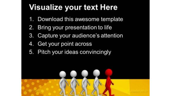 3d Team Behind Leader PowerPoint Templates Ppt Backgrounds For Slides 0813