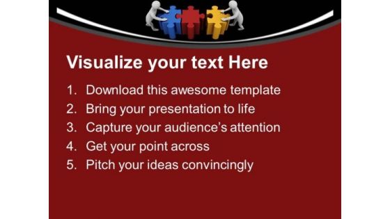 3d Team Connecting Puzzles Business PowerPoint Templates Ppt Backgrounds For Slides 0113