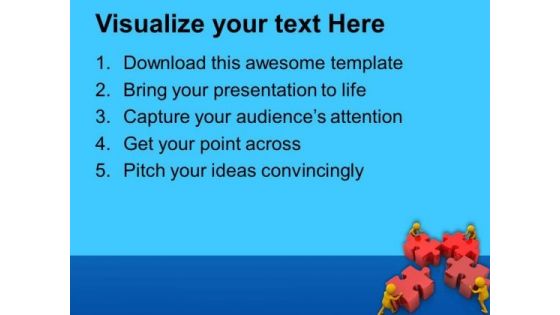 3d Team Solving Puzzle PowerPoint Templates Ppt Backgrounds For Slides 0813