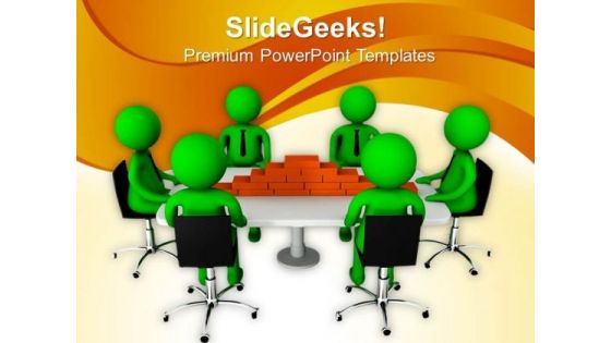 3d Team With Business Design Model PowerPoint Templates Ppt Backgrounds For Slides 0713