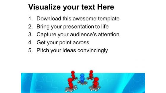 3d Team With Leader Business Strategy PowerPoint Templates Ppt Backgrounds For Slides 0413