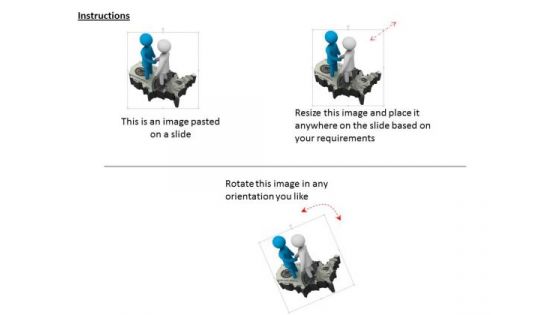 3d Two Men For Business Partnership
