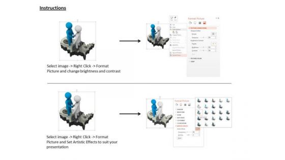 3d Two Men For Business Partnership