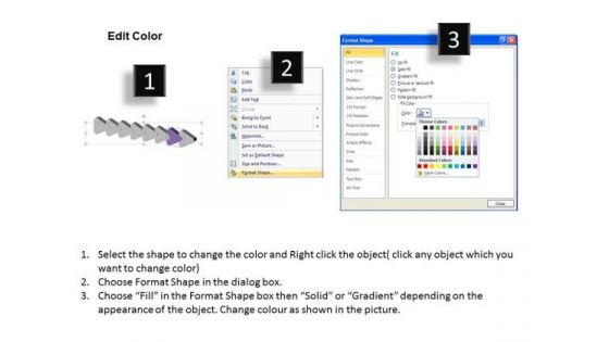 3d Uniform Flow Arrows 8 Steps Ppt Best Chart PowerPoint Slides