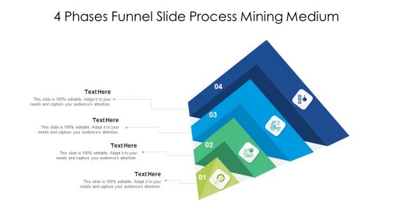 4 Phases Funnel Slide Process Mining Medium Ppt PowerPoint Presentation Icon Background Images PDF