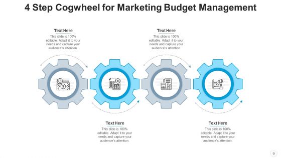 4 Step Cogwheel Continuity Planning Ppt PowerPoint Presentation Complete Deck With Slides