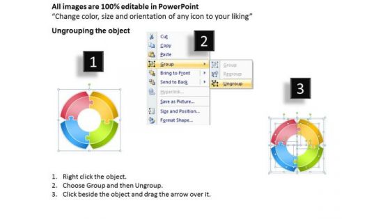 4 Circular Concepts Of Same Process Business Plan PowerPoint Slides
