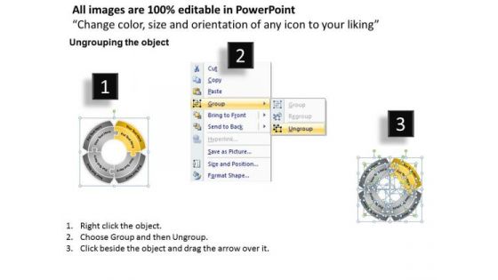 4 Circular Concepts Of Same Process Business Plans Template PowerPoint Templates