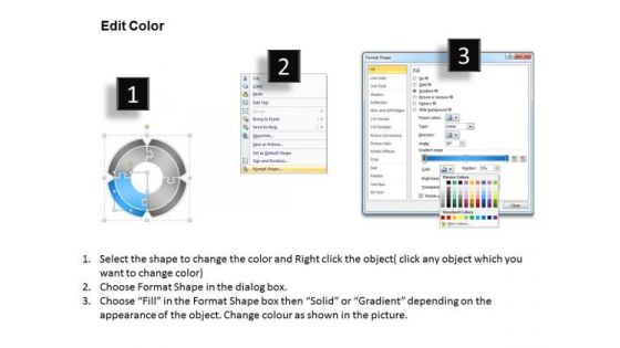 4 Circular Concepts Of Same Process Components Business Plan PowerPoint Templates