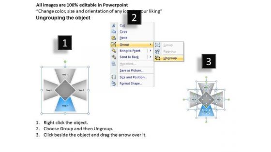 4 Staged Diagram For Marketing And Business Professional Plans PowerPoint Slides