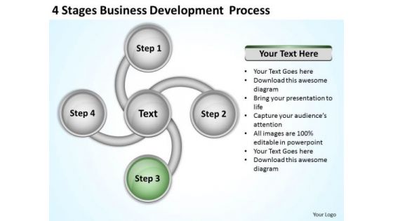 4 Stages Business Development Process Ppt Plan Examples PowerPoint Templates