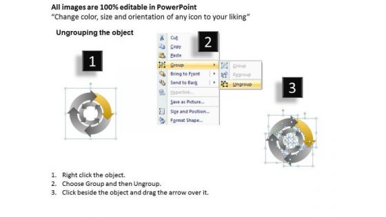 4 Stages Concentric Business Activities Plan Help PowerPoint Templates
