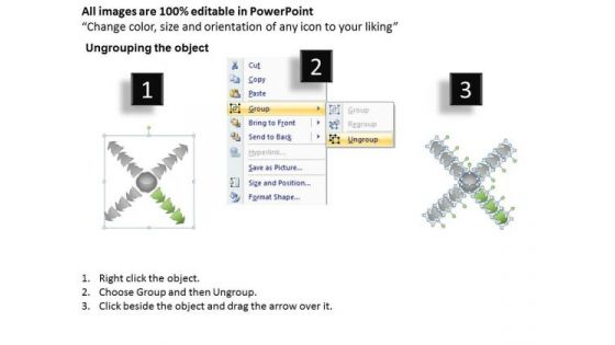 4 Stages Diverging Arrows Activity Diagram Ppt Cycle Chart PowerPoint Templates