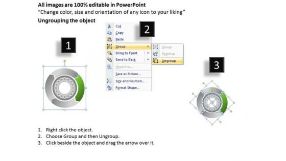 4 Stages Gears Process For Improvement Business Plan Template PowerPoint Templates