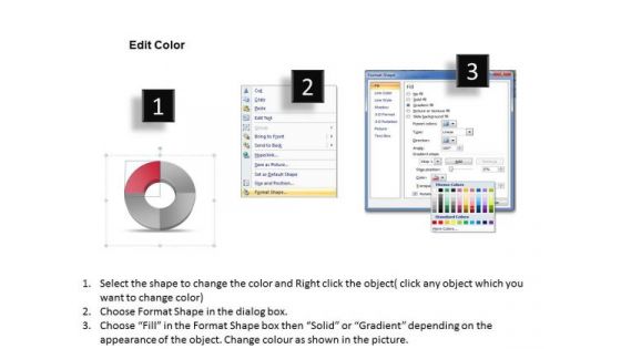 4 Stages Illustration Of Circular Process Business Plan Write PowerPoint Templates