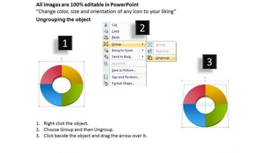 4 Stages Illustration Of Circular Process Fitness Business Plan PowerPoint Slides