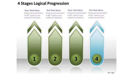 4 Stages Logical Progression Ppt Sba Business Plan Template PowerPoint Templates