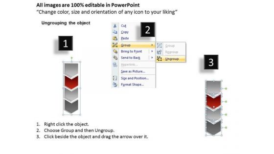 4 Stages Vertical Process Diagram Mini Business Plan Template PowerPoint Slides