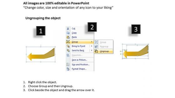 4 Step Arrow Cooperating Processes Business Action Plan PowerPoint Slides
